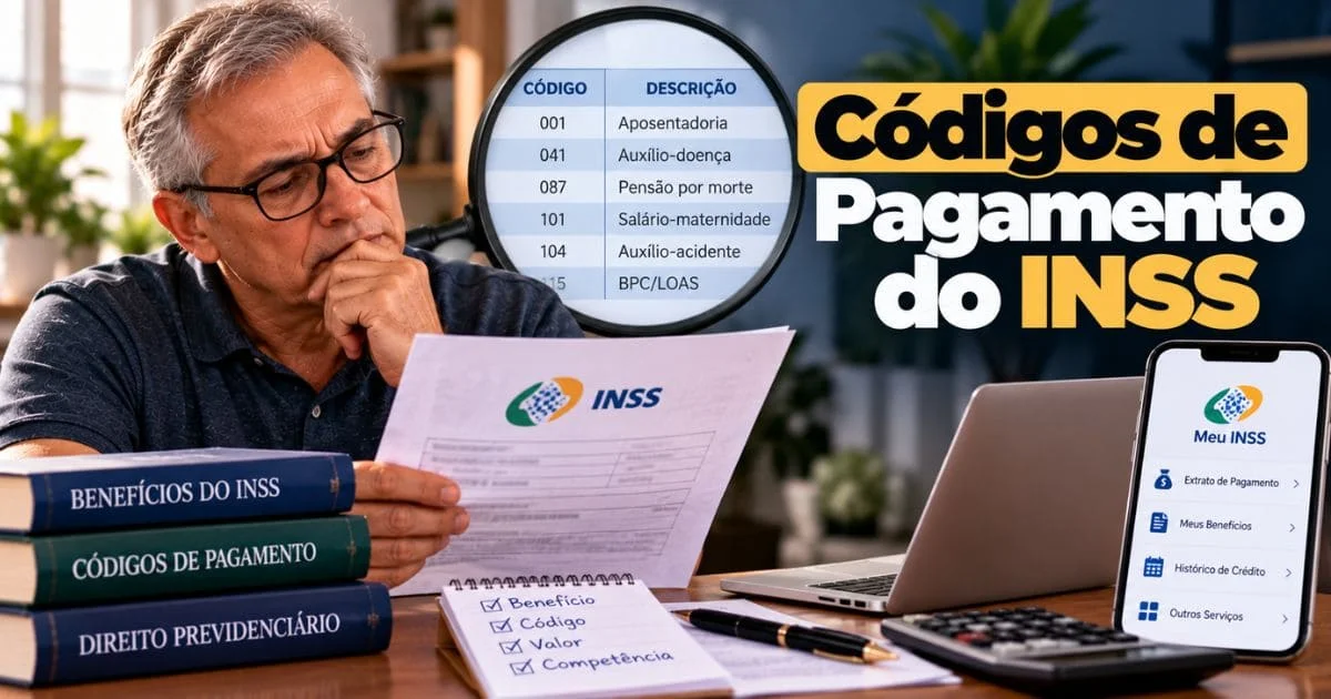 Códigos de Pagamento do INSS