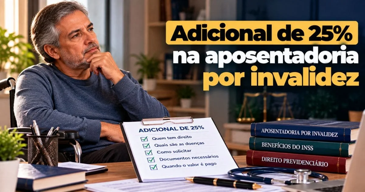 Adicional de 25% na aposentadoria por invalidez